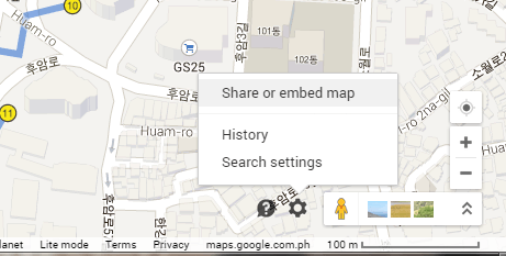 share Google Maps