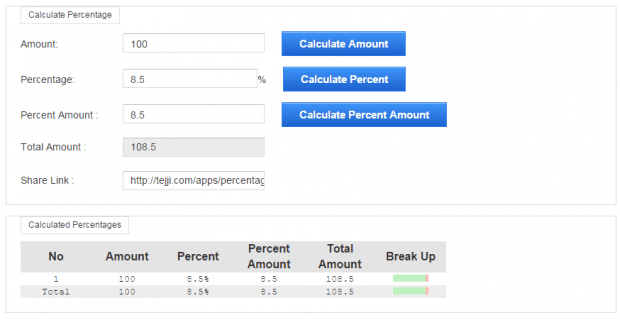 Percentage Calculator Chrome c