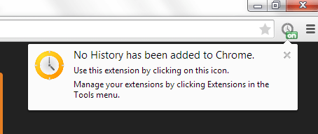 no history in Chrome