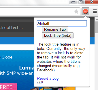 rename tab titles in Chrome b