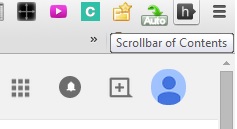 scrollbar of contents