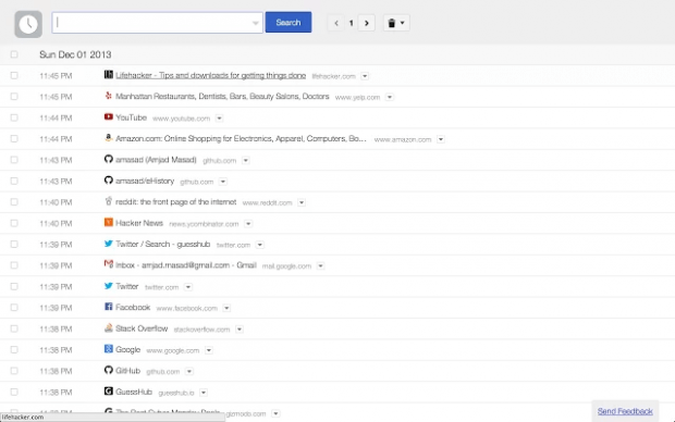 search Chrome history with advanced filters b