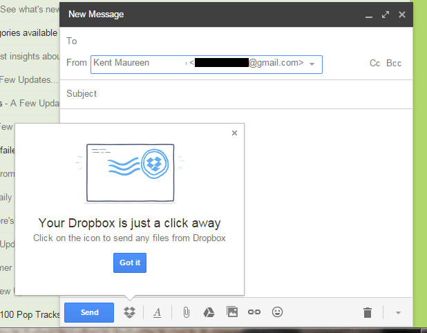 send and preview Dropbox files in Gmail Chrome