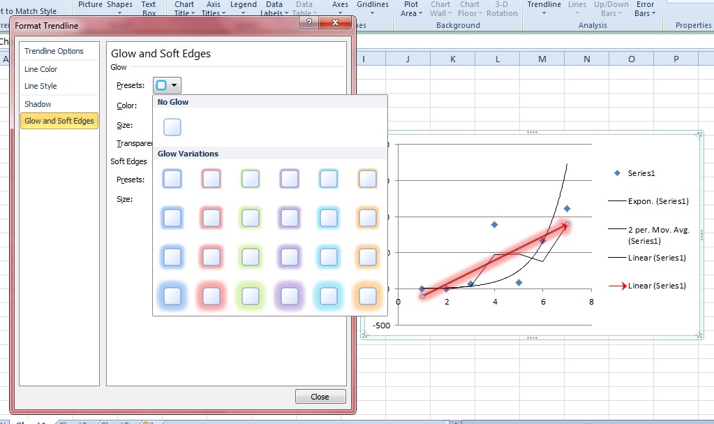 use equation from trendline excel