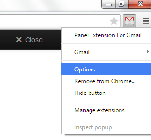 View Gmail in Panel Chrome