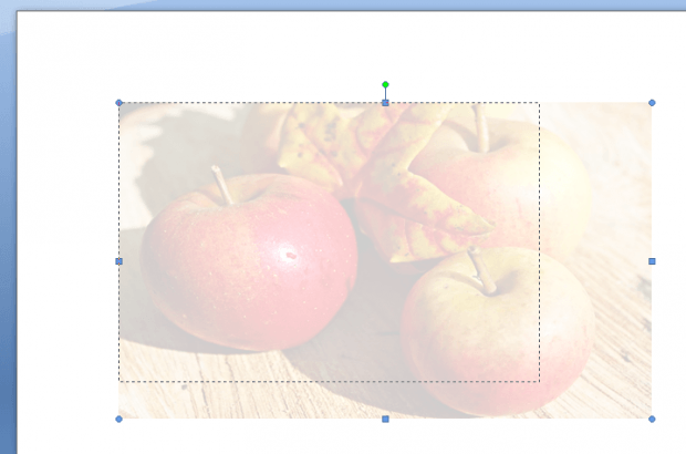 adjust image transparency in Word e