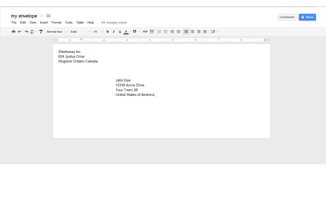 How to easily create custom envelopes in Google Docs [Tip 