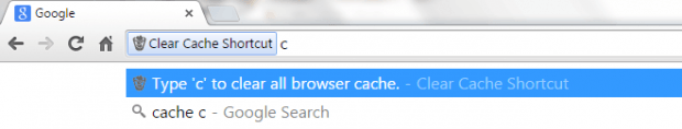 easily clear cache in Chrome b