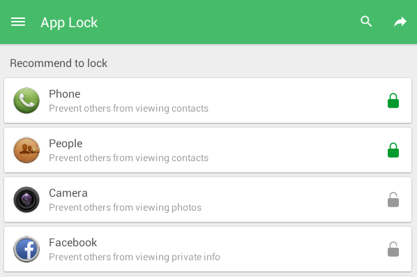 lock the dial pad Android b