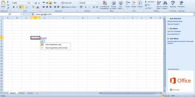 spreadsheet hyperlink