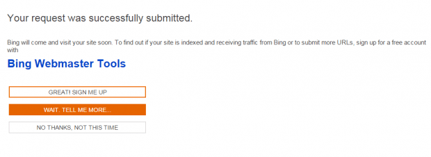 submit site to Bing Search