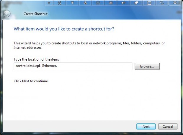 windows desktop shortcut