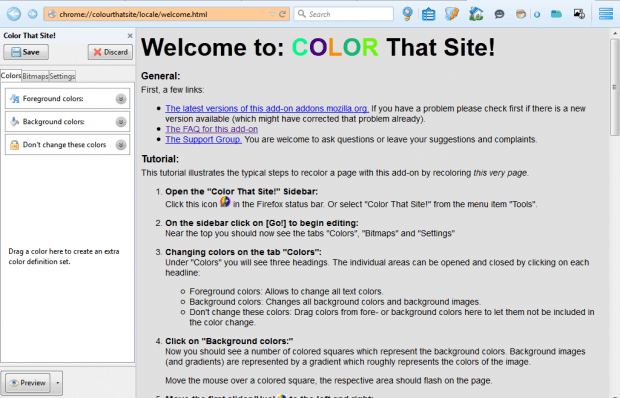 color that site