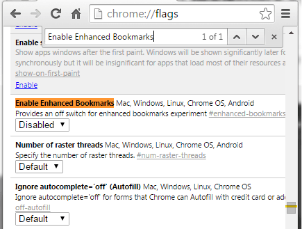 disable enhanced bookmarks