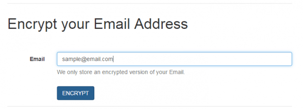 Encrypt email address Spamty