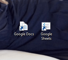 add Google Docs desktop shortcuts Windows g
