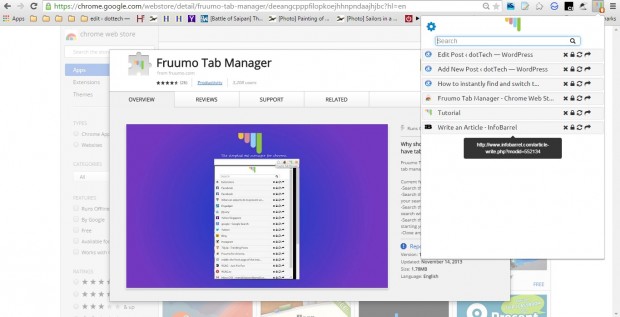 chrome tab manager