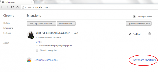 enter URL in Chrome full screen mode
