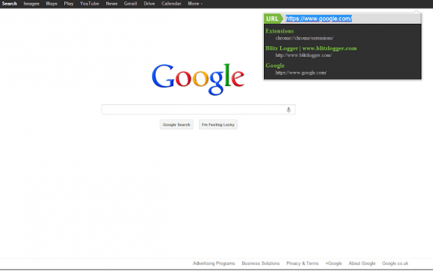 enter URL in Chrome full screen mode c