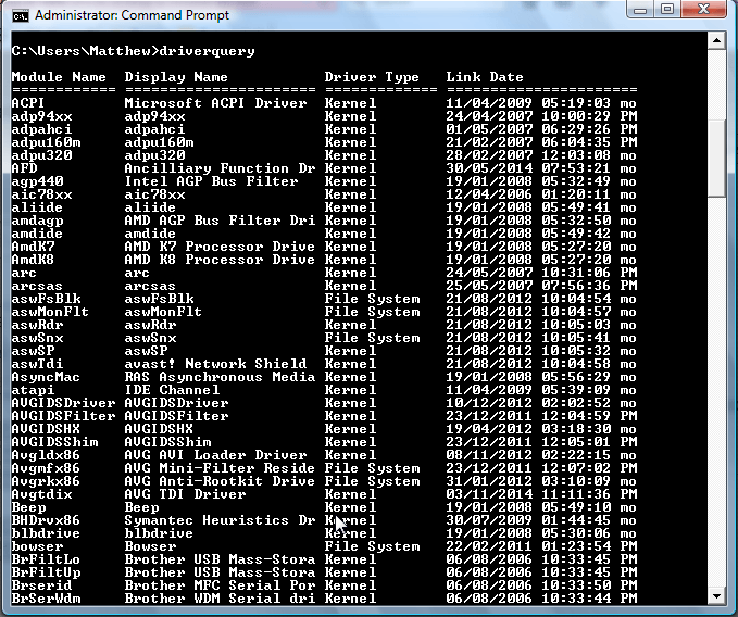 list command prompt windows 10