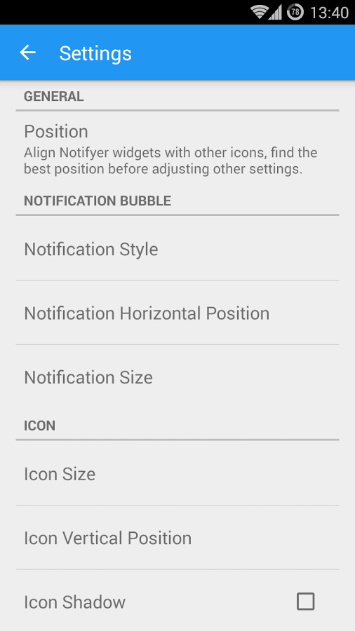 Notifyer app Android b