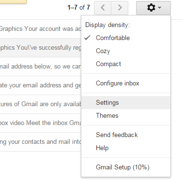 enable undo send option Gmail