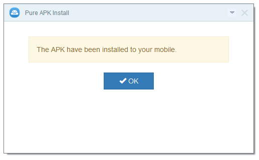Install APK from PC to Android e