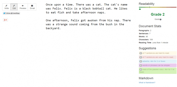 Orwell Readability and Grammar Check