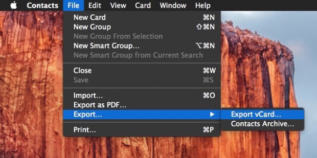 Export list Mac