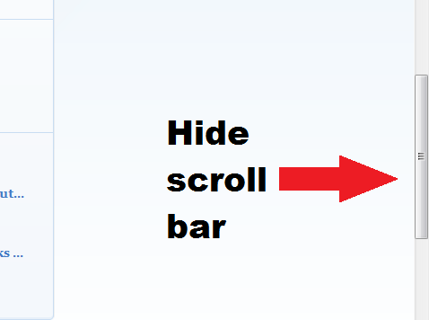 hide scroll bar Firefox