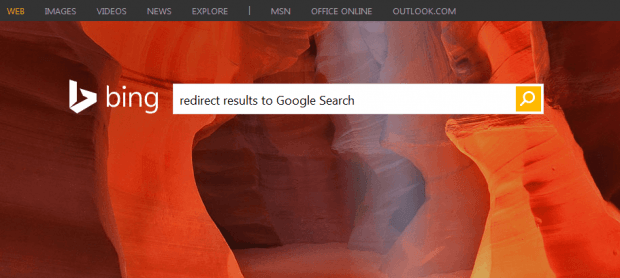 Bing to Google Search Firefox