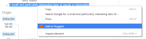 Nuggets for Chrome c
