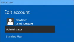 Standard User/Admin Windows 10