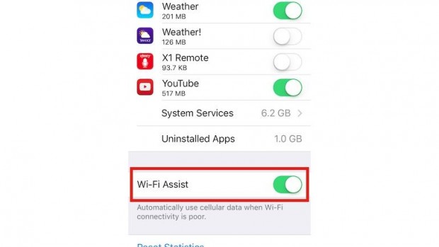 WiFi Assist iOS 9