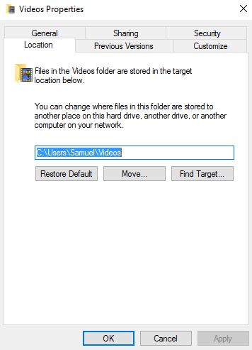 Windows 10 Videos Properties