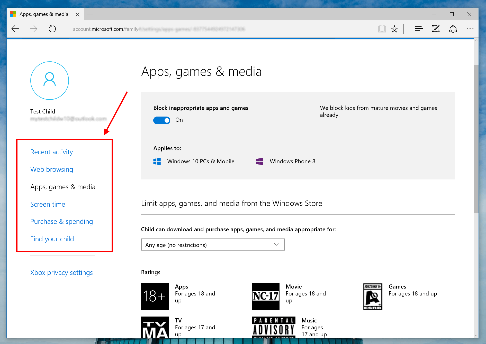 how do i change the age on my childs microsoft account