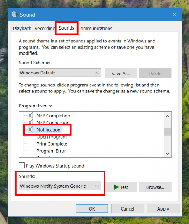 How to turn off or change notification sound in Windows 10 [Tip] | dotTech