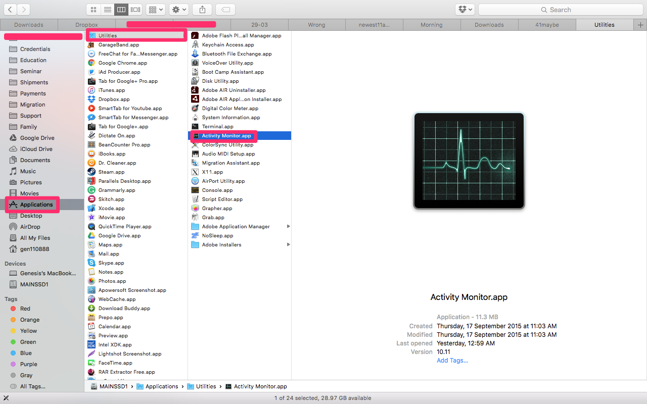windows server on mac activity monitor