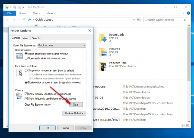 How to delete Quick Access history in Windows 10 [Tip] | dotTech