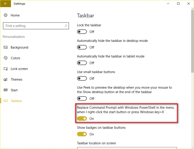 How to swap Command Prompt for PowerShell on Win+X menu in Windows 10 ...