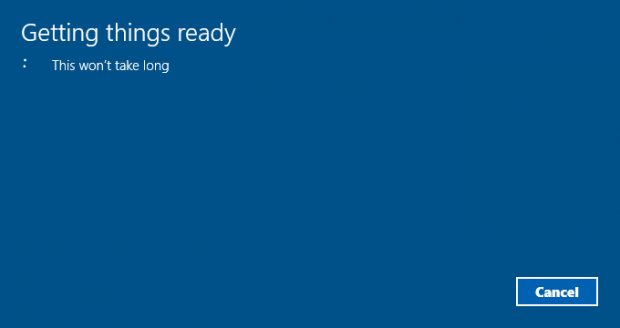 Getting ready windows 10 сколько ждать