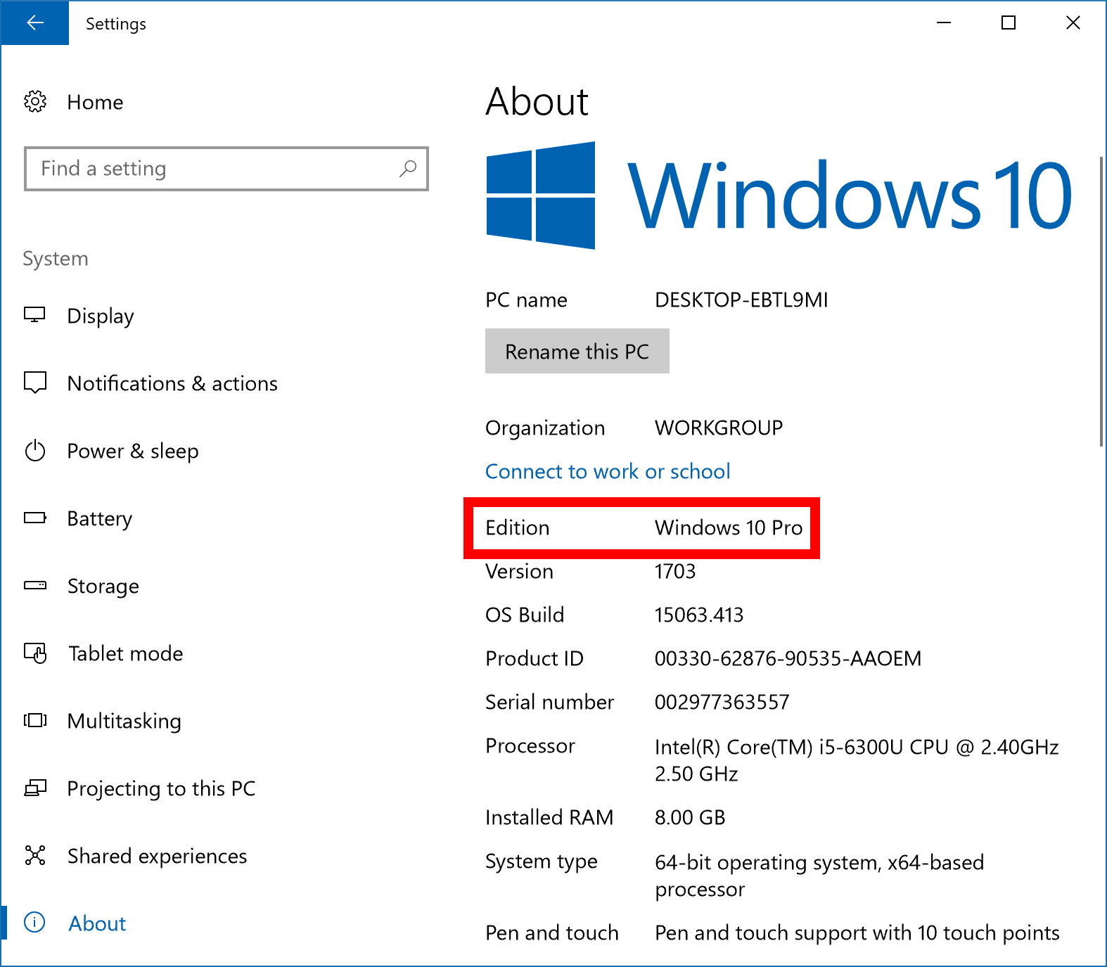 i had windows 10 pro but cant find product key